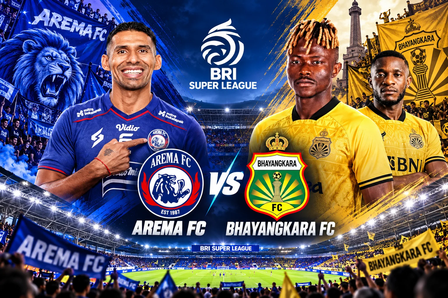 Prediksi Arema FC vs Bhayangkara, Duel Ketat di Kanjuruhan
