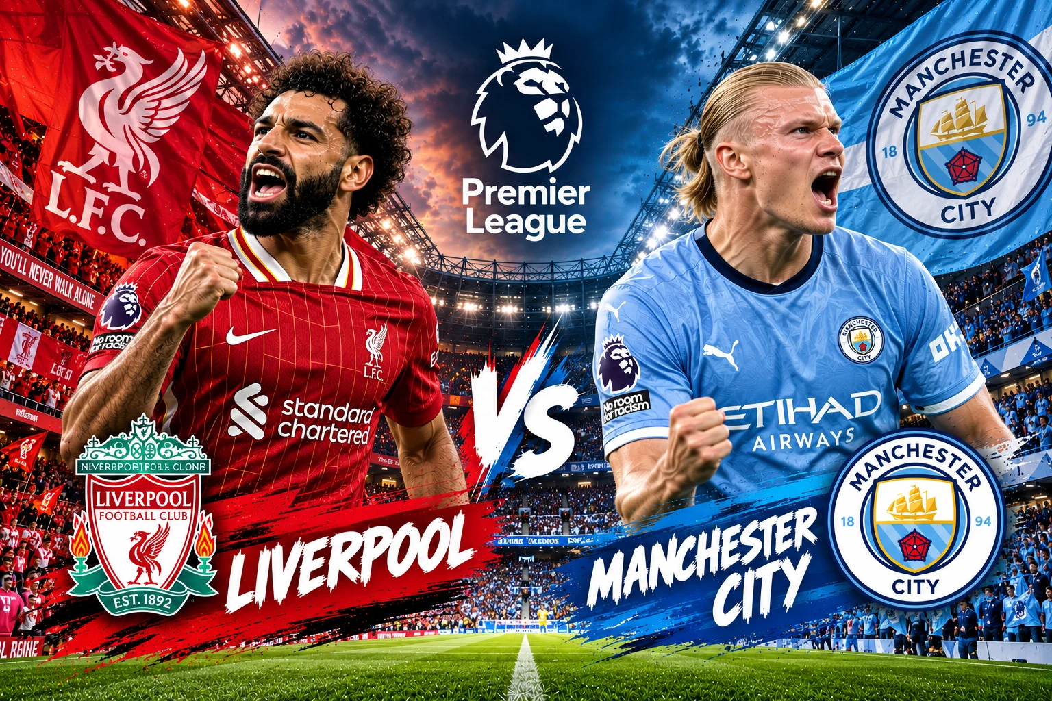 Prediksi Skor Liverpool vs Manchester City + H2H dan Lineup